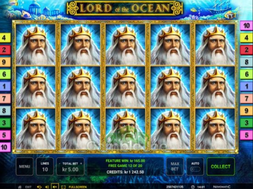 lord of the ocean slot